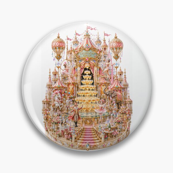 Item preview, Champagne Circus Fantasy – Enchanted Pink Carnival Palace with Champagne Fountain, Clowns & Circus Magic designed and sold by sunbowjp stadio.