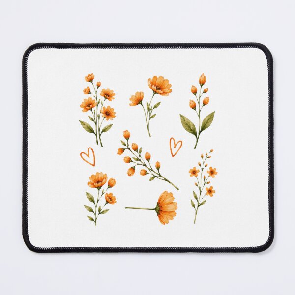 Item preview, Kawaii Orange Flowers Set designed and sold by madebyjulia7.