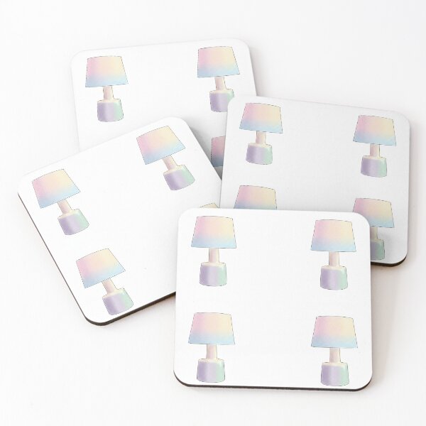 Item preview, Pastel Rainbow Holographic Table Lamp Illustration designed and sold by KaleChub.