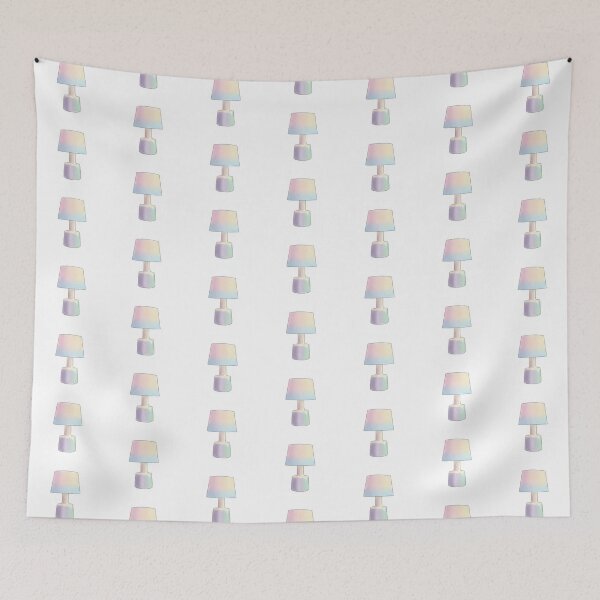 Item preview, Pastel Rainbow Holographic Table Lamp Illustration designed and sold by KaleChub.