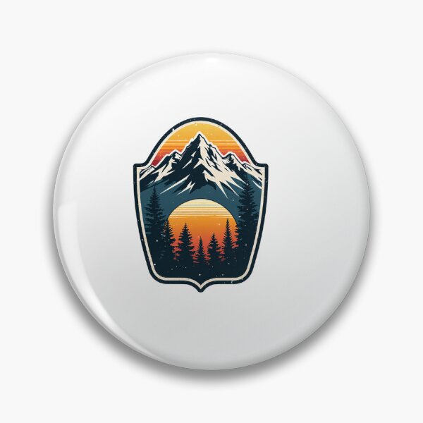 Item preview, Retro Mountain Forest Sunset designed and sold by Everyday Motif.