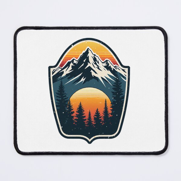Item preview, Retro Mountain Forest Sunset designed and sold by Everyday Motif.