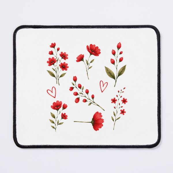 Item preview, Kawaii Red Flowers Set designed and sold by madebyjulia7.