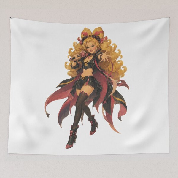 Item preview, Magical Idol Pin Up Girl | Original Fantasy Pop Star Vintage Illustration designed and sold by Cosplayvintage.