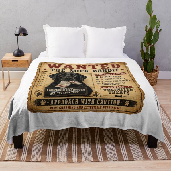Item preview, Wanted | The Sock Bandit | Funny Labrador Retriever T-Shirt designed and sold by Goodthingstree.