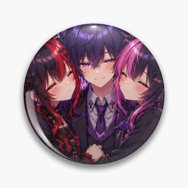 Item preview,  Gothic Neko Trio – Dark Anime Cat Girls & Boy Premium  designed and sold by Revyra Design .