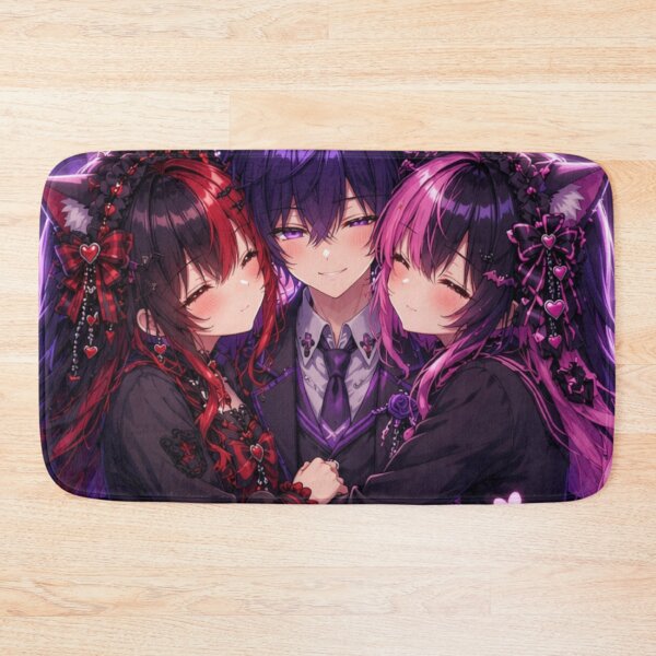 Item preview,  Gothic Neko Trio – Dark Anime Cat Girls & Boy Premium  designed and sold by Revyra Design .