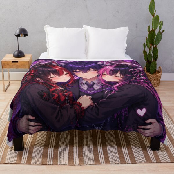 Item preview, Gothic Neko Trio – Dark Anime Cat Girls & Boy Premium designed and sold by Revyra Design .