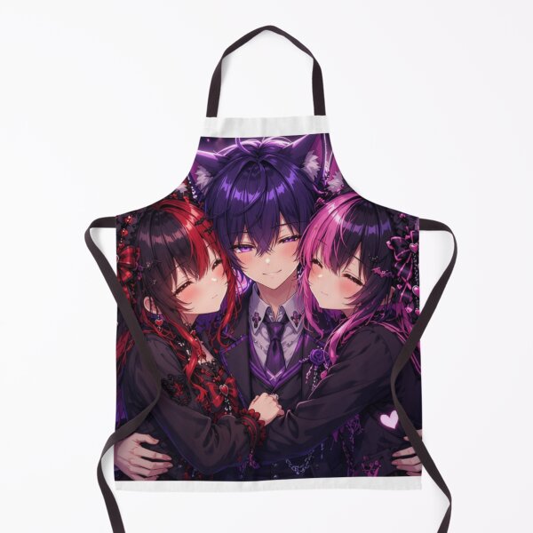 Item preview, Gothic Neko Trio – Dark Anime Cat Girls & Boy Premium designed and sold by Revyra Design .