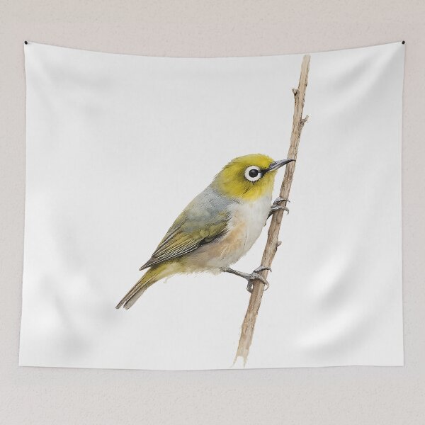 Item preview, Silvereye Watercolour Painting designed and sold by Jaruart.