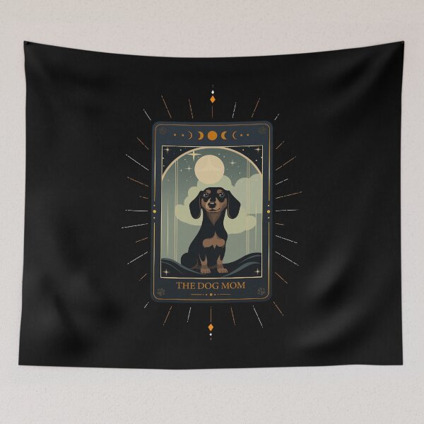 Item preview, Funny Black and Tan Dachshund Tarot Card Dog Mothers Day Mom designed and sold by rafaeltto.