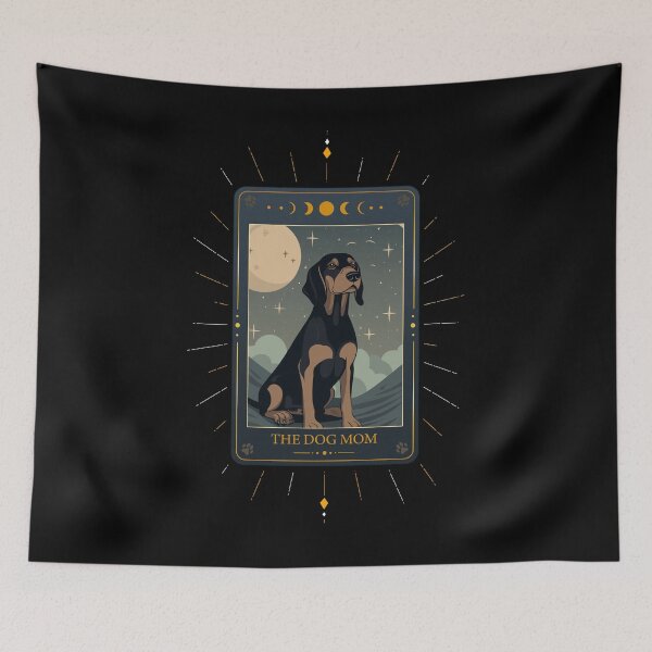 Item preview, Funny Black and Tan Coonhound Tarot Card Dog Mothers Day Mom designed and sold by rafaeltto.