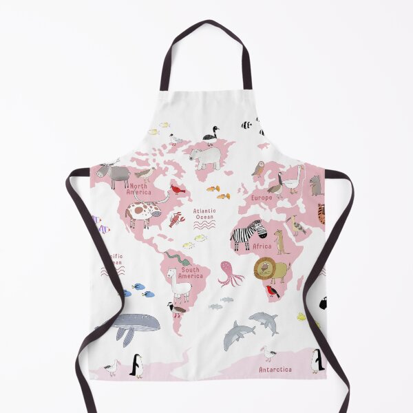 Item preview, Illustrated Pink World Map designed and sold by Carla Daly.