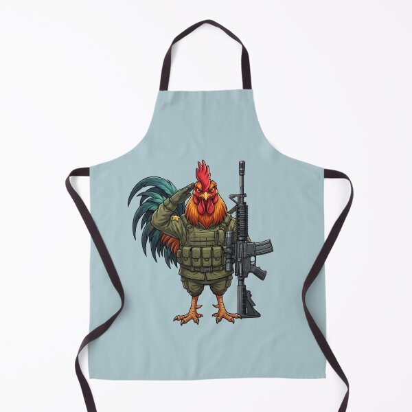 Item preview, Badass Saluting Rooster Soldier Patriotic Military Chicken designed and sold by BreezifyDesignStudio.