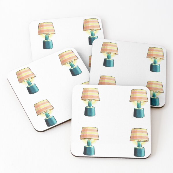 Aperçu de l'œuvre Lampe turquoise rayée dessinée à la main et chaleureuse créée et vendue par KaleChub.