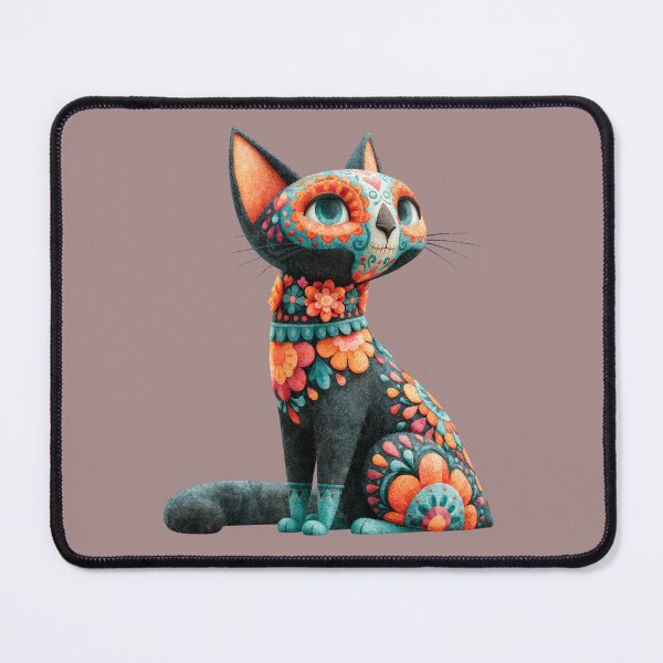 Item preview, Dia de Muertos Sugar Skull Cat | Mexican Folk Art Illustration designed and sold by MythicMood.