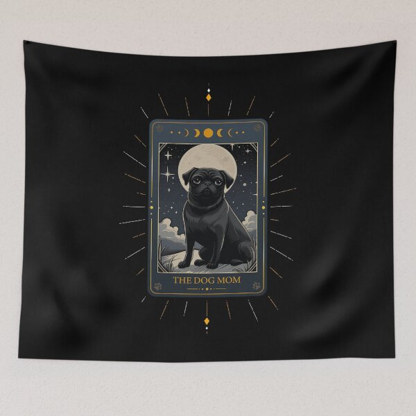 Item preview, Funny Black Pug Tarot Card Dog Mothers Day Mom designed and sold by rafaeltto.