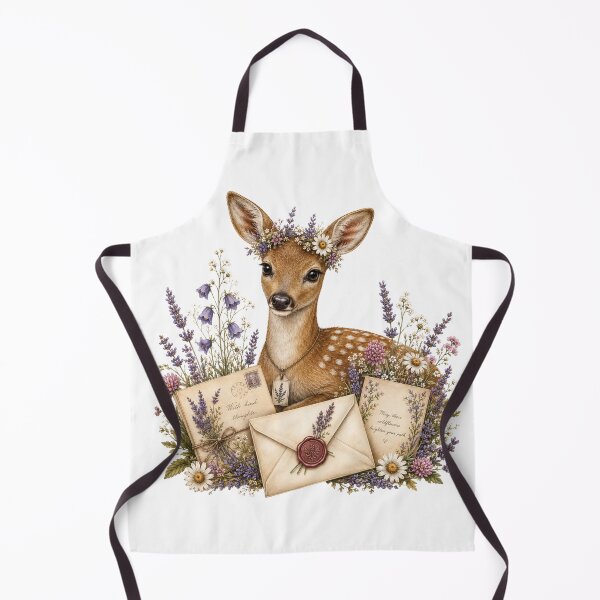 Item preview, Wildflower Correspondence Deer with Botanical Letters designed and sold by Mosslume Studio.