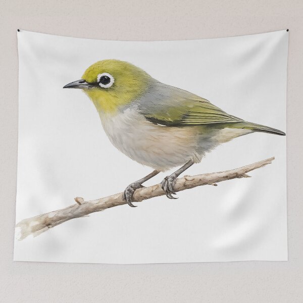 Item preview, Silvereye — Watercolour Bird Illustration designed and sold by Jaruart.