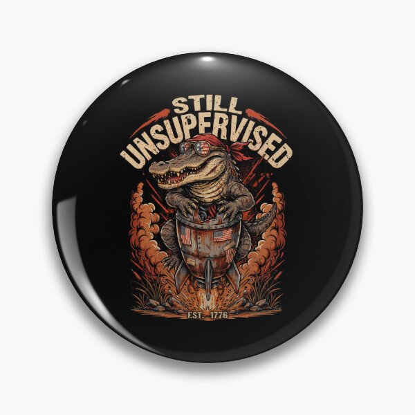 Item preview, Still Unsupervised Patriotic Alligator Rocket Swamp Tee v2 designed and sold by DarylWelsh2024.