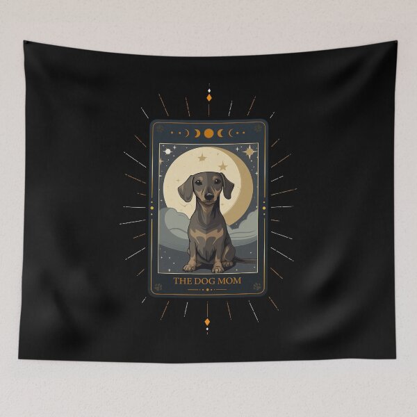 Item preview, Funny Blue and Tan Dachshund Tarot Card Dog Mothers Day Mom designed and sold by rafaeltto.