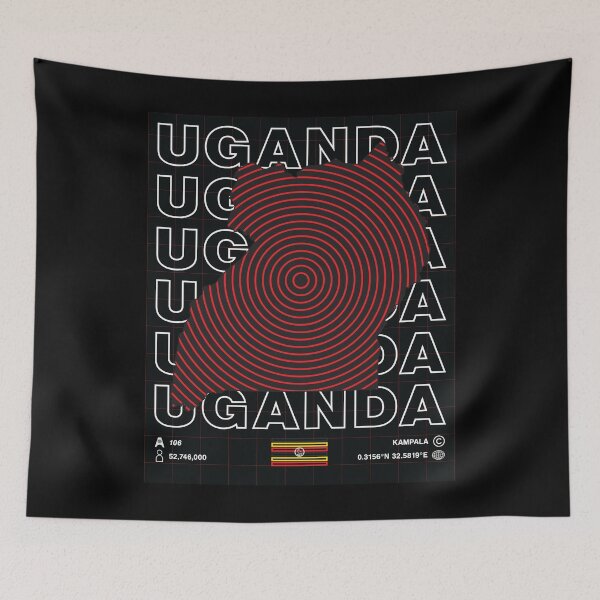 Item preview, Uganda Minimal Map designed and sold by Atlas-Array.