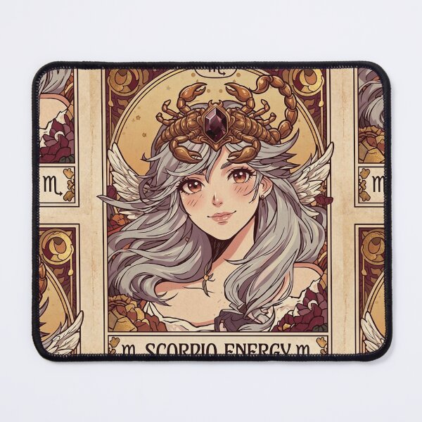 Item preview, Scorpio Energy Zodiac Goddess Art | Mystical Scorpio Astrology Anime Illustration | Celestial Water Sign Portrait designed and sold by RSDigitalPrintDesign.