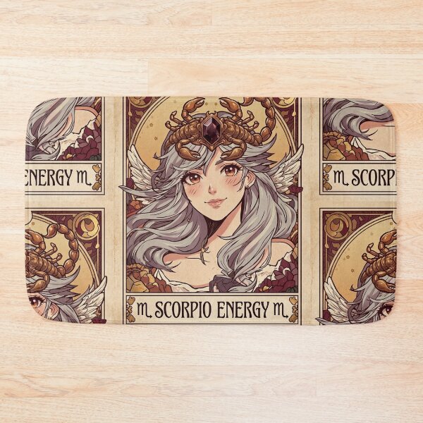 Item preview, Scorpio Energy Zodiac Goddess Art | Mystical Scorpio Astrology Anime Illustration | Celestial Water Sign Portrait designed and sold by RSDigitalPrintDesign.