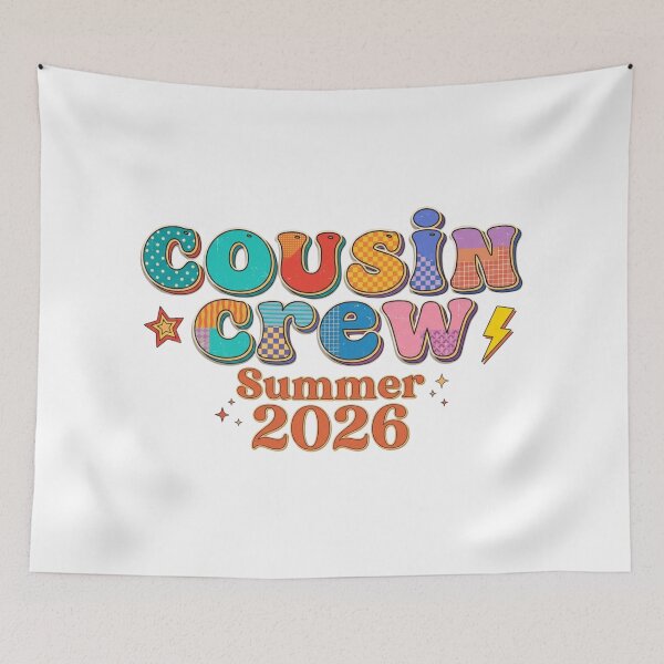 Item preview, Cousin Crew Retro Summer Vacation Family Trip Matching Kids T-Shirt | Cute Family Reunion Graphic Gift designed and sold by Trendably.