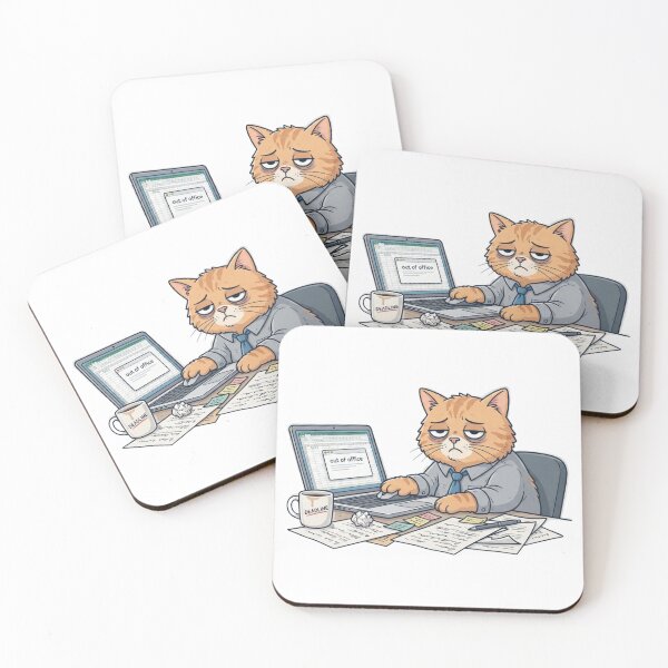 Item preview, Tired Office Cat Funny Work From Home Cat Design designed and sold by woowstore.