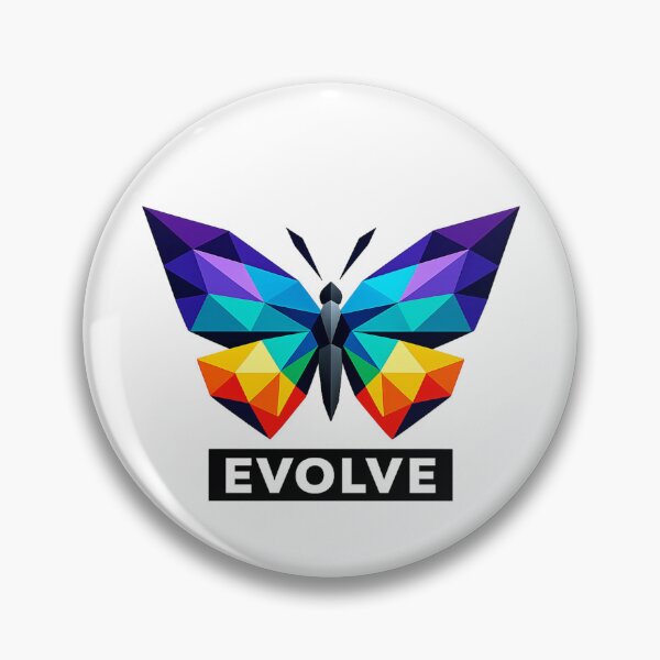 Item preview, Evolve Butterfly | Geometric Polygon Butterfly | Colorful low poly motivation designed and sold by Fernhaven.