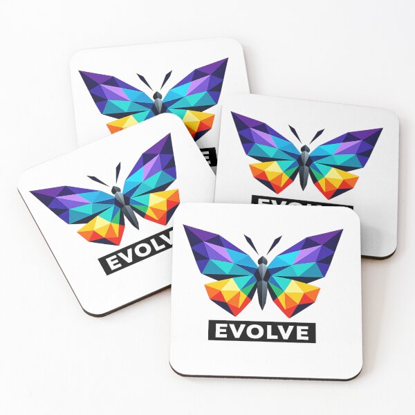 Item preview, Evolve Butterfly | Geometric Polygon Butterfly | Colorful low poly motivation designed and sold by Fernhaven.