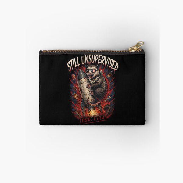 Item preview, Still Unsupervised Trash Possum Rocket Patriotic Tee v1 designed and sold by DarylWelsh2024.