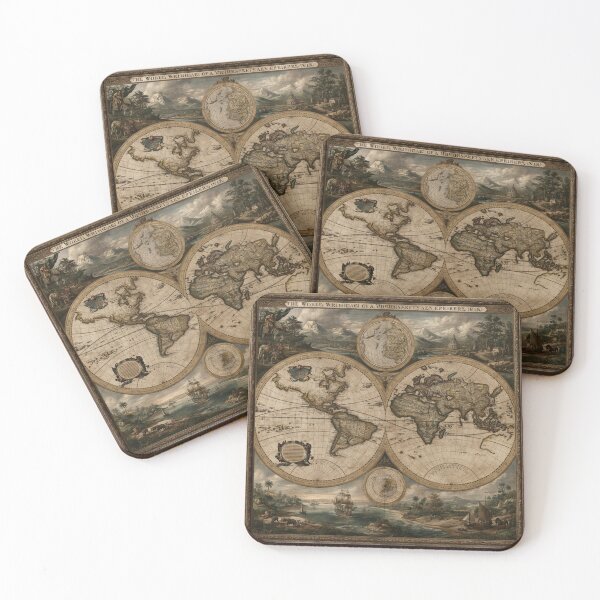 Item preview, 1700's Map of the World designed and sold by Mulz08.
