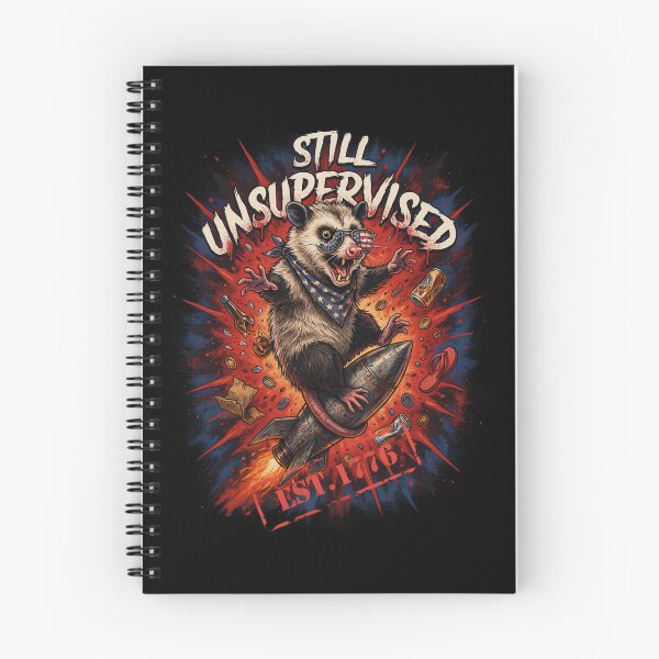 Item preview, Still Unsupervised Trash Possum Rocket Patriotic Tee v2 designed and sold by DarylWelsh2024.