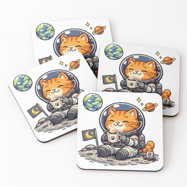 Item preview, Cute Orange Astronaut Cat Illustration designed and sold by SketchPalet.