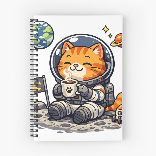 Item preview, Cute Orange Astronaut Cat Illustration designed and sold by SketchPalet.