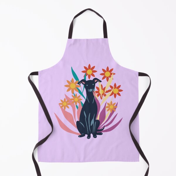 Item preview, Black Floral Italian Greyhound designed and sold by IvysCreativityHouse.