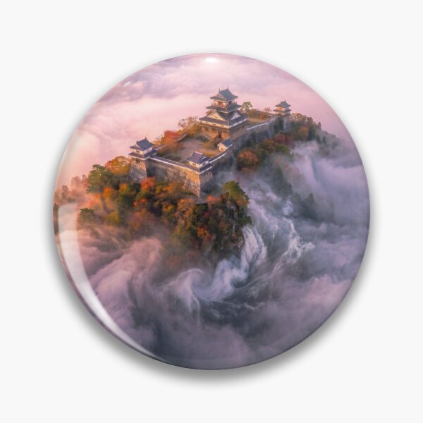 Item preview, Japanese Sky Castle in a Sea of Clouds designed and sold by conohitoAI-ArtGallery.