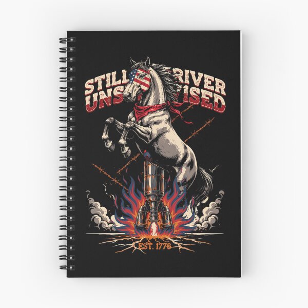 Item preview, Still Unsupervised Flag Face Horse Rocket Rider Tee v1 designed and sold by DarylWelsh2024.