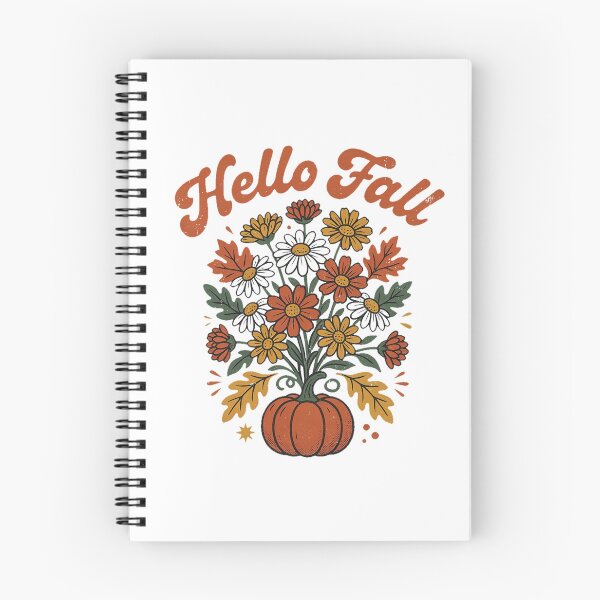 Artikelvorschau, Hallo Herbst Retro Vintage Wildblumen Kürbis Herbsthemd entworfen und verkauft von Fanous.