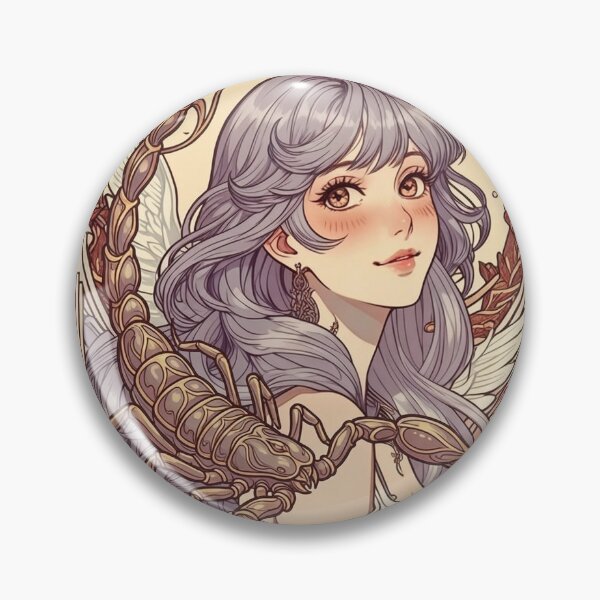 Item preview, Scorpio Energy Anime Goddess | Mystic Zodiac Astrology Art Print designed and sold by RSDigitalPrintDesign.