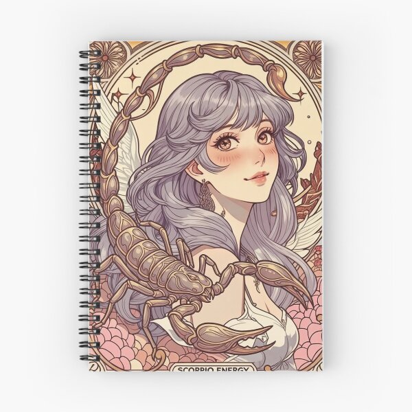 Item preview, Scorpio Energy Anime Goddess | Mystic Zodiac Astrology Art Print designed and sold by RSDigitalPrintDesign.