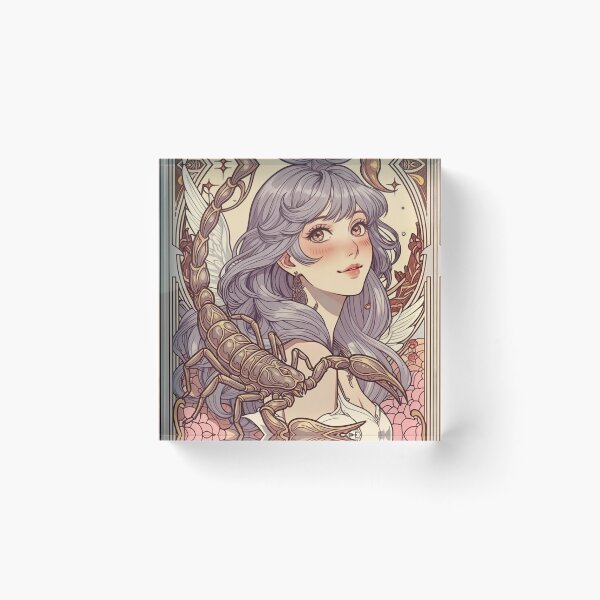 Item preview, Scorpio Energy Anime Goddess | Mystic Zodiac Astrology Art Print designed and sold by RSDigitalPrintDesign.