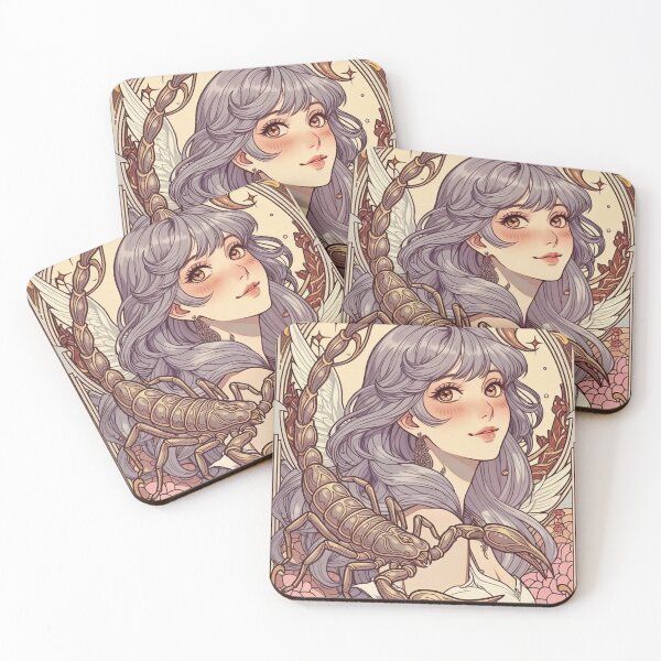 Item preview, Scorpio Energy Anime Goddess | Mystic Zodiac Astrology Art Print designed and sold by RSDigitalPrintDesign.