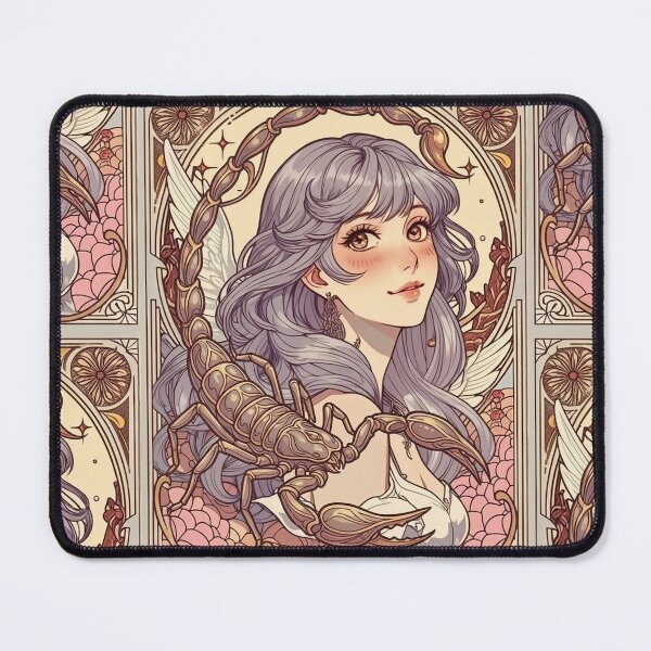 Item preview, Scorpio Energy Anime Goddess | Mystic Zodiac Astrology Art Print designed and sold by RSDigitalPrintDesign.