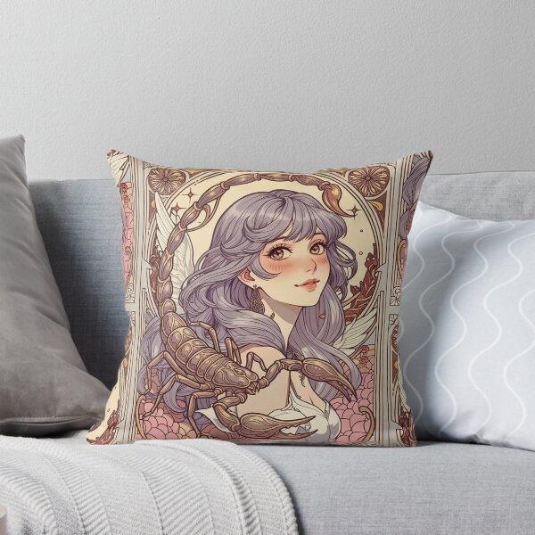 Item preview, Scorpio Energy Anime Goddess | Mystic Zodiac Astrology Art Print designed and sold by RSDigitalPrintDesign.
