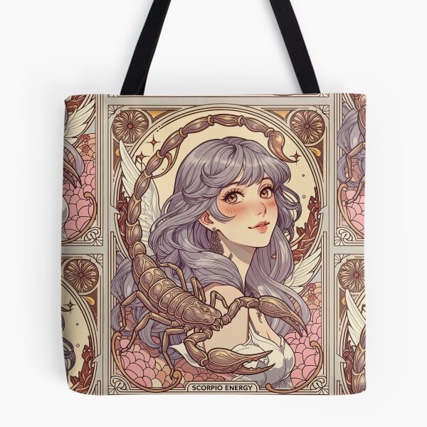 Item preview, Scorpio Energy Anime Goddess | Mystic Zodiac Astrology Art Print designed and sold by RSDigitalPrintDesign.