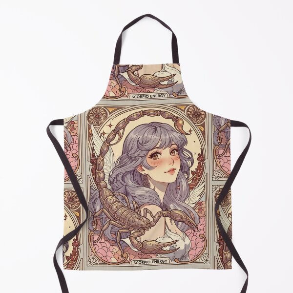 Item preview, Scorpio Energy Anime Goddess | Mystic Zodiac Astrology Art Print designed and sold by RSDigitalPrintDesign.