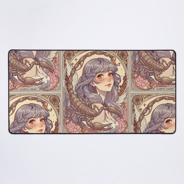 Item preview, Scorpio Energy Anime Goddess | Mystic Zodiac Astrology Art Print designed and sold by RSDigitalPrintDesign.